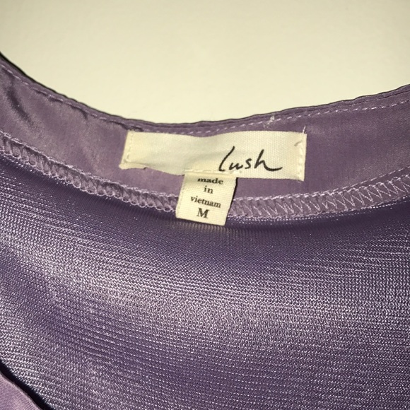 Purple short sleeve silky dress - Picture 4 of 6